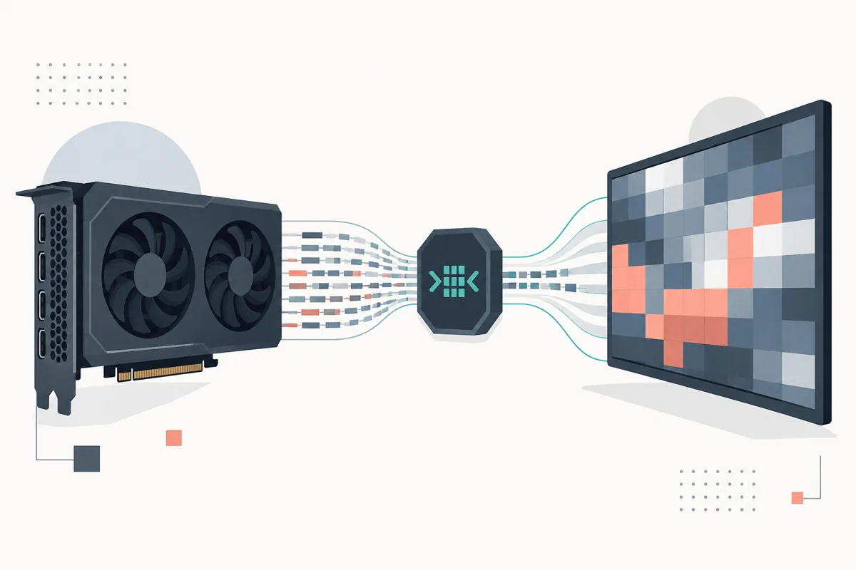 Featured visual representing How Display Stream Compression Actually Works in GPUs