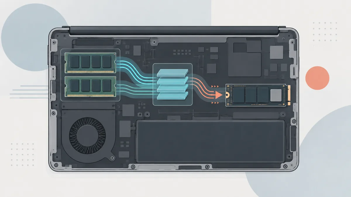 Featured visual representing How NVMe Host Memory Buffer Works in Client DRAM-Less SSDs