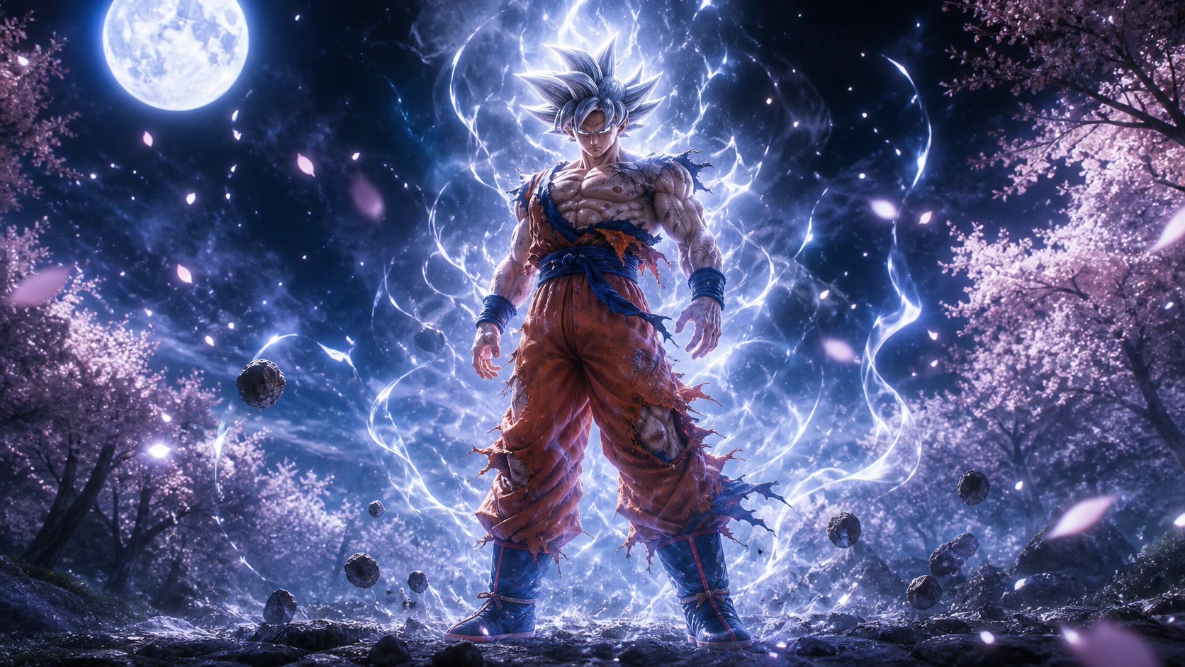 Prajurit Ultra Instinct di pusat portal arcade